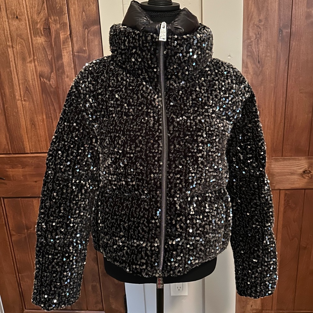 Herno Glittering Black Puffer Jacket